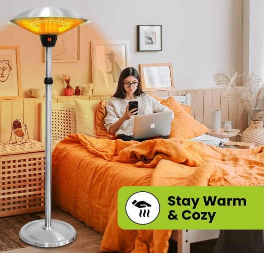 Corner fireplace heater